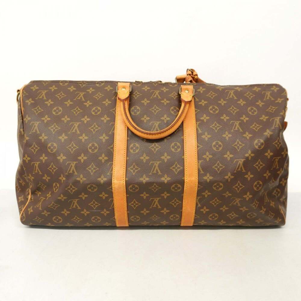 Louis Vuitton Monogram Keepall Bandouliere 55 Boston Bag M41414 Brown Men's a... - Picture 13 of 13